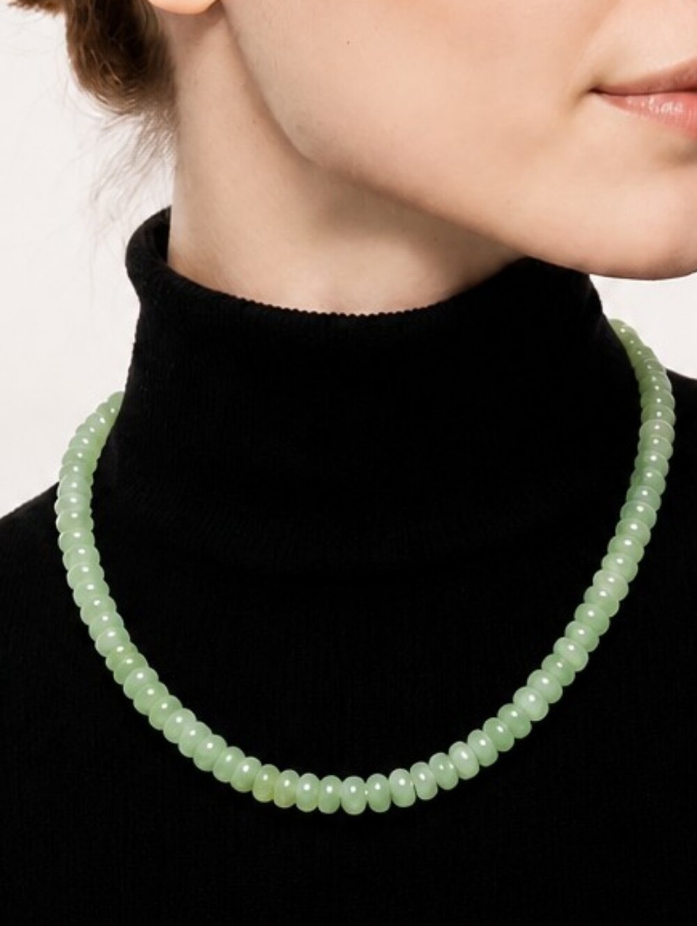 Mayamar Genuine Aventurine Beaded Necklace & Gift Bag